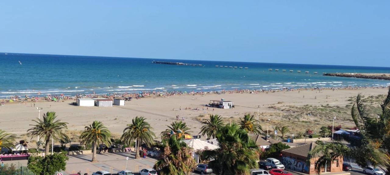 Apartamento Vistas Espectaculares 1ª Linea Playa, Wifi, Ascensor Sagunto Exterior foto
